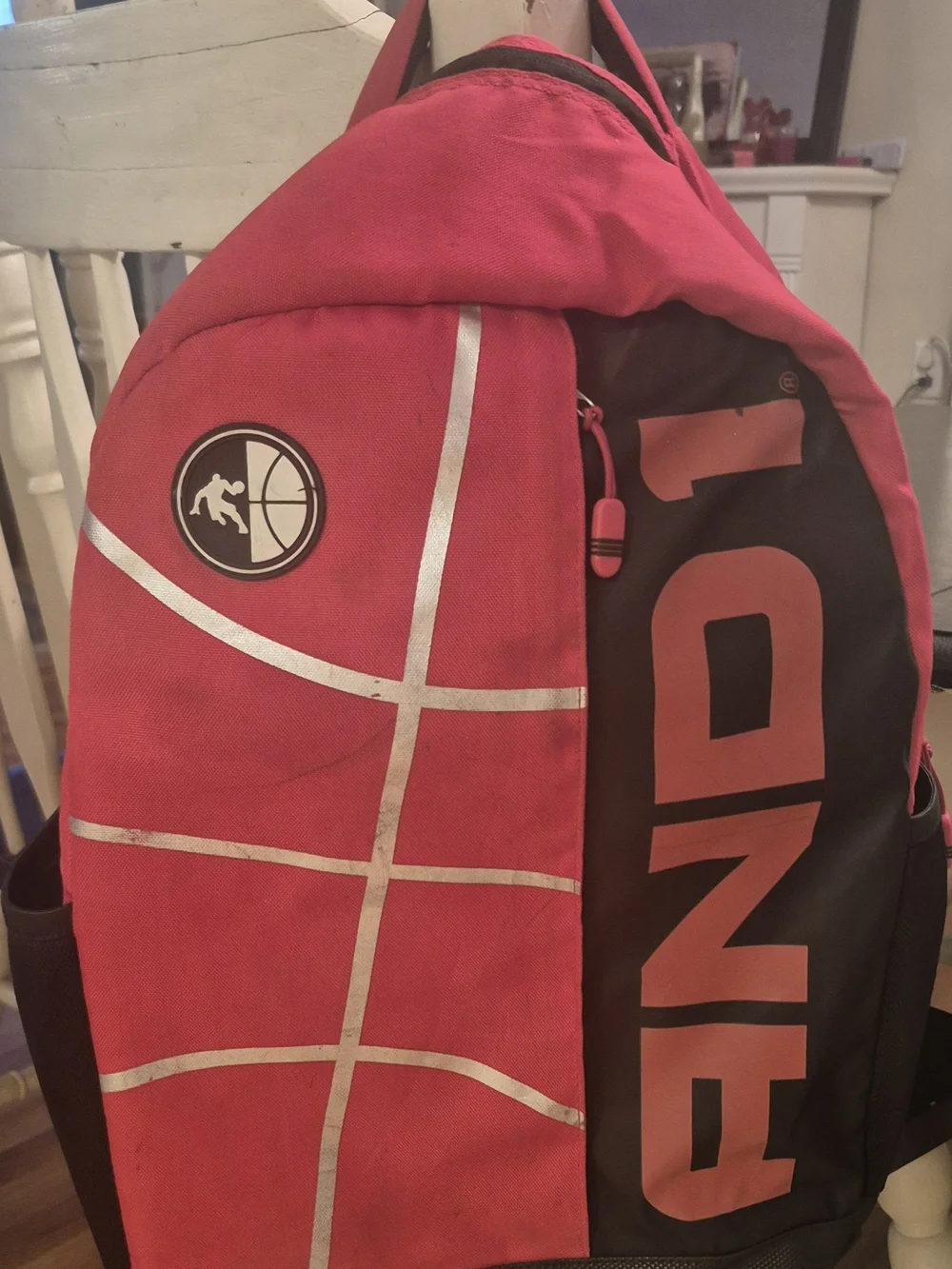And1 Black & Red Backpack Book Bag Laptop Sleeve Basketball Logo